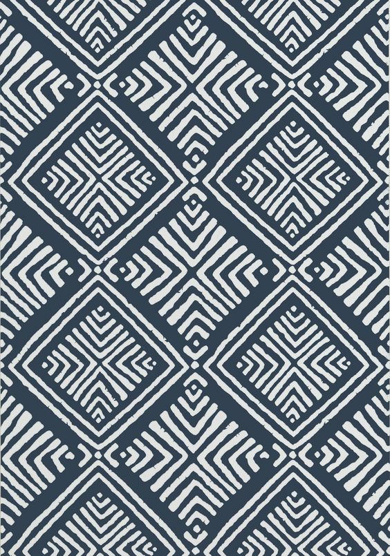 AT78775 DONAVIN DIAMOND Wallpaper Navy from the Anna French Palampore collection