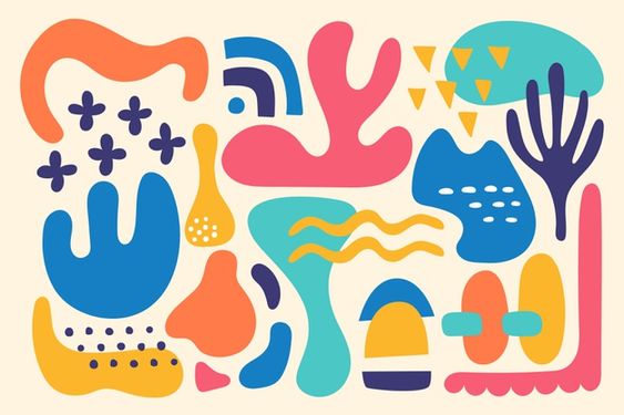 Premium Vector | Colorful organic shapes background