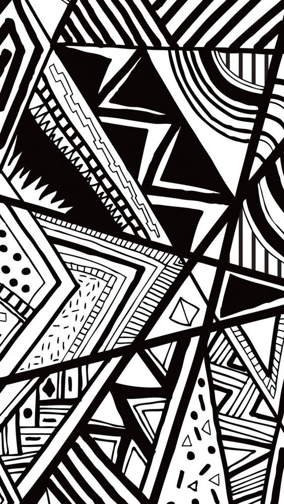 Black And White Doodle iPhone Wallpapers