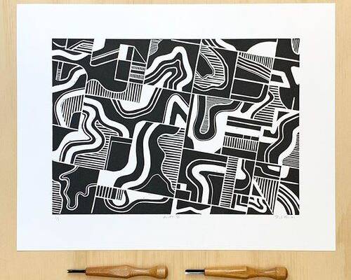 Linocut Techniques, Tools, Supplies, Ink and Beginner Tips — Linocut Artist | Boarding All Rows