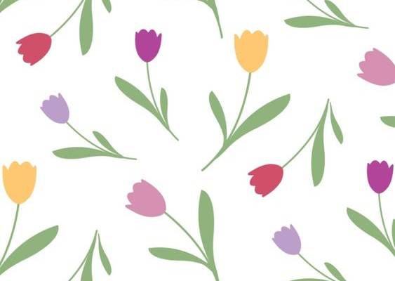 Tulip Vector Seamless Pattern