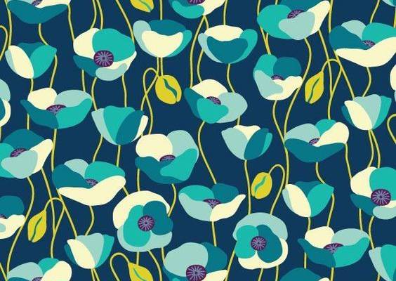 Blue Floral pattern | Floral Illustration | Pattern art, Textile pattern design, Surface pattern design inspiration