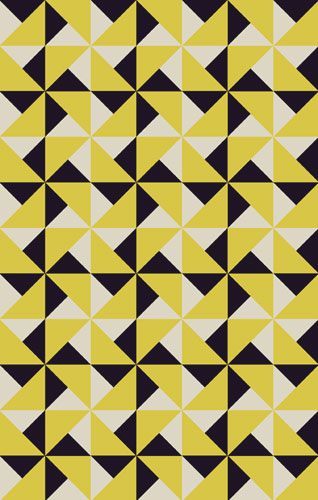 This is a block repeat pattern. I like this pattern as it only uses triangles.