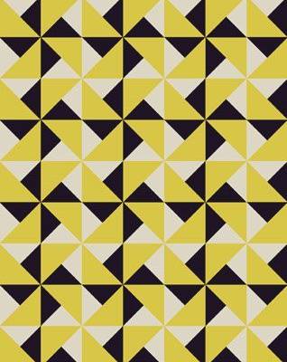 This is a block repeat pattern. I like this pattern as it only uses triangles.