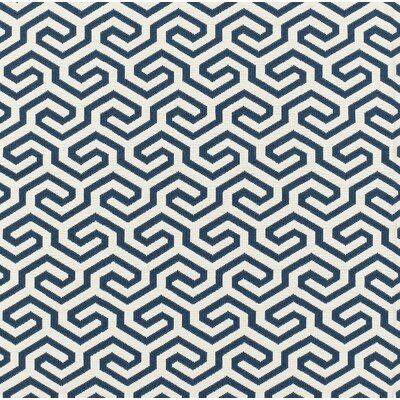 Based on a traditional Chinese architectural motif, Ming Fret’s maze-like pattern is rendered in a textured weave of cotton yarns on contrasting linen and cotton ground. Color: Navy Schumacher Ming Fret Cotton Blend Performance Fabric - Fabric in Blue | Size 50.0 W in | Perigold