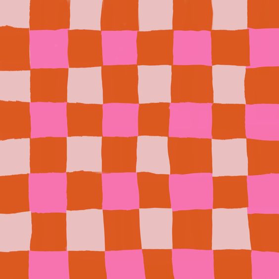 Pink and red check