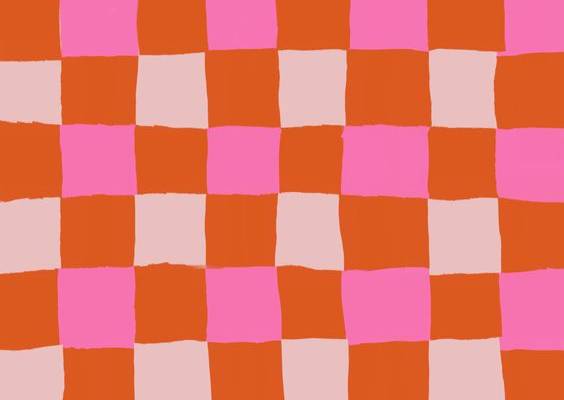 Pink and red check