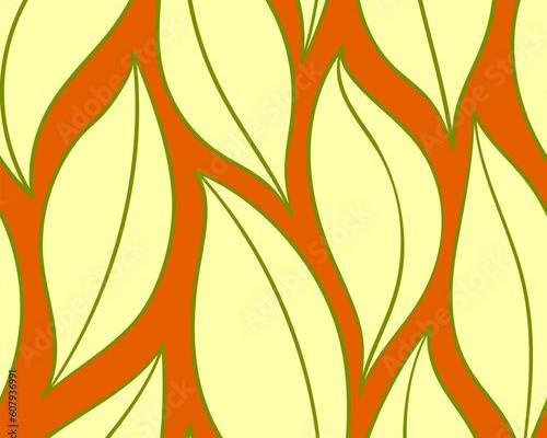 Stock Image: Colorful leaves seamless vector pattern. Watercolor leaf background, textured jungle print.