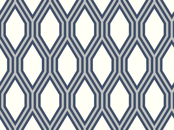 An opulent modern honeycomb pattern, this shimmering geometric print is complemented by a neutral background for added dimension. Bold lines create a striking motif throughout your space for a chic feel.