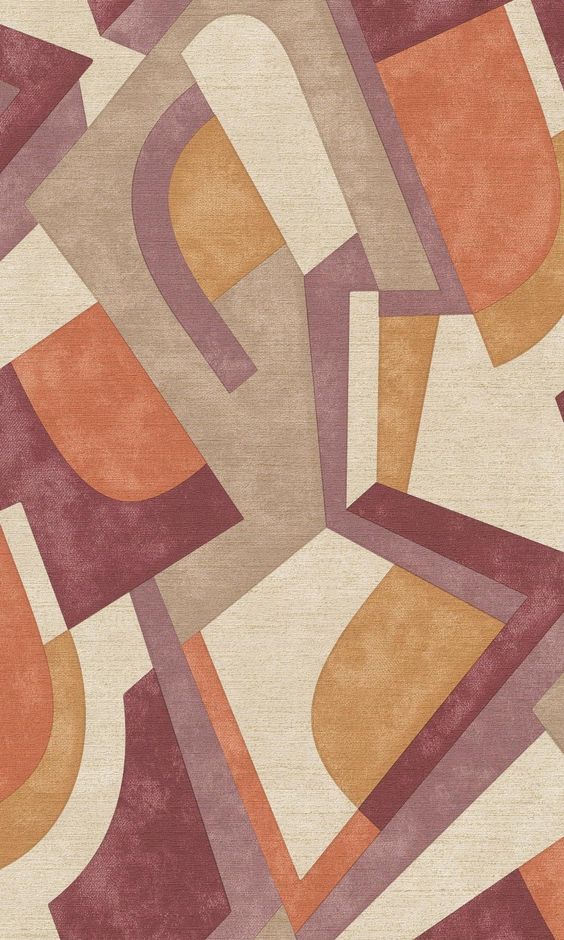 Red Bold Abstract Geometric Metallic Wallpaper features a colorful abstract design wallpaper with a geometric pattern that will add life to a boring wall. Made from a non-woven material this wallpaper is easy to install and easy to remove. What are you waiting for? Get your sample now.