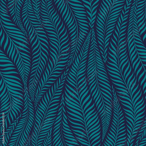 Stock Image: Luxury seamless pattern with palm leaves. Modern stylish floral background.