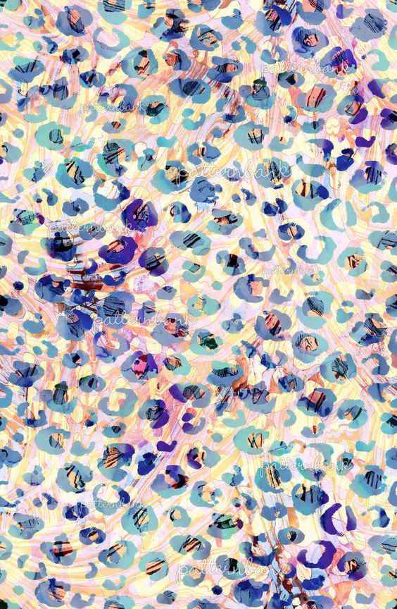 Colorful Painted Leopard Print and Stripes by Oana Soare Seamless Repeat  Royalty-Free Stock Pattern