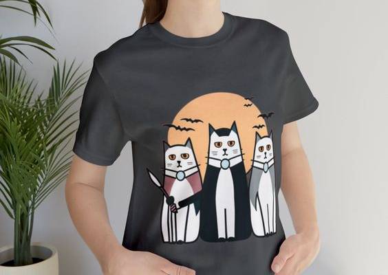 Dracula Cats - Unisex Jersey Short Sleeve Tee
