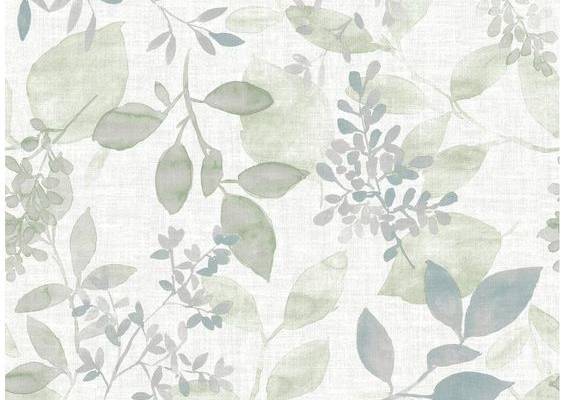 With a breezy watercolor design, this botanical wallpaper has a ethereal vibe. Green and grey leaves will add a serene feel to rooms. Breezy Green Peel and Stick Wallpaper comes on one roll that measures 20.5 in. wide x 216 ft. long.