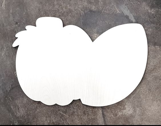 19″ x 14″ Pumpkin With Football Door Hanger Wood Cutouts