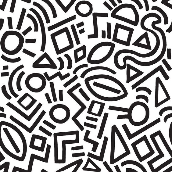This edgy doodle print designed by Aelfie is sure to add a unique touch to any space. Black lines create an abstract design over a white background. Black Doodle Abstract Peel and Stick Wallpaper comes on a sample that measures 8 inches wide by 10 inches long.
