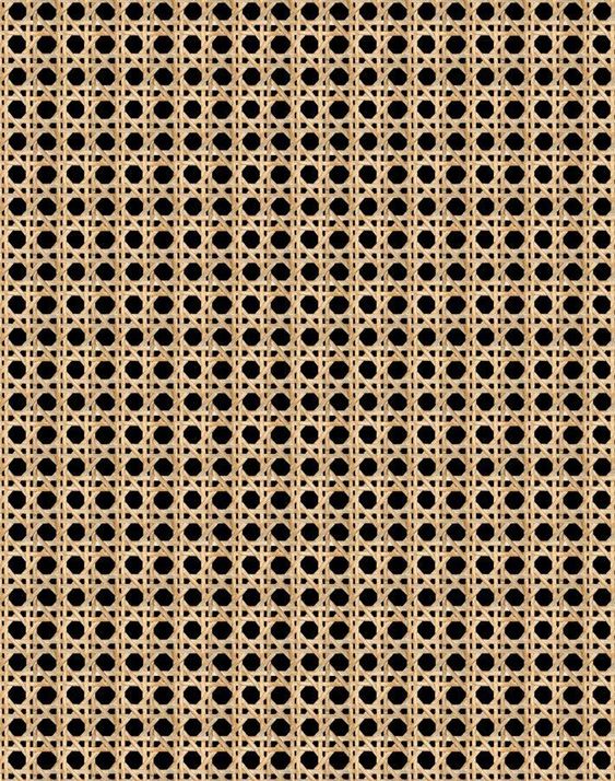 ‘Faux ‘Caning’ Wallpaper by Wallshoppe – Onyx