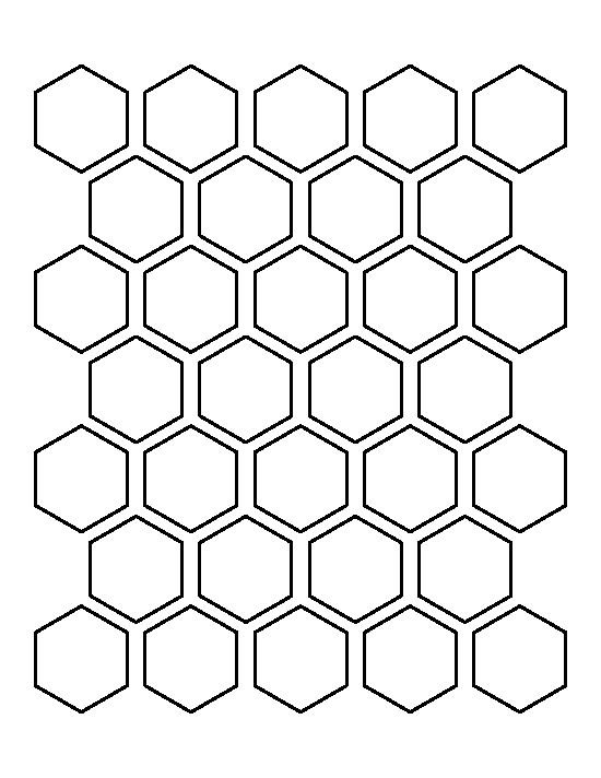 Printable 1.5 Inch Hexagon Template