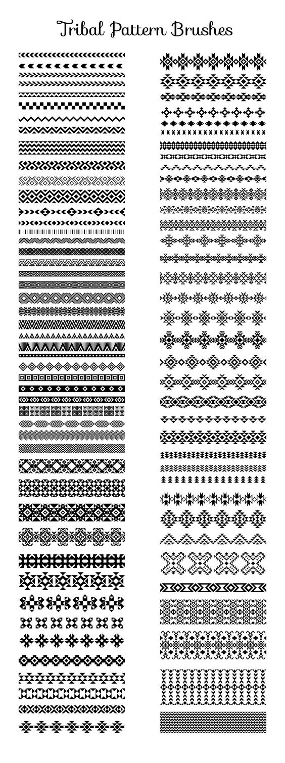 80 Tribal Pattern Brushes for Adobe Illustrator