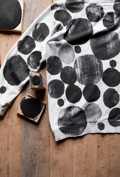 How-To: Polka Dot Block-Printed Sweater – Make: