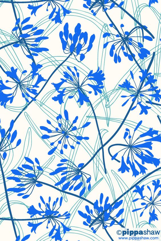 Agapanthus Dance pattern by Pippa Shaw