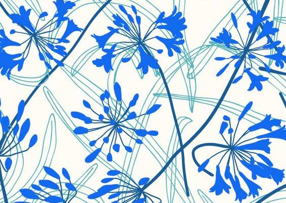 Agapanthus Dance pattern by Pippa Shaw