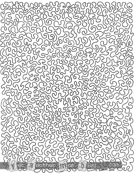 Coloring Page for Adults: Squiggles!