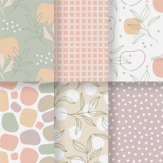 Premium Vector | Abstract hand drawn pattern set template