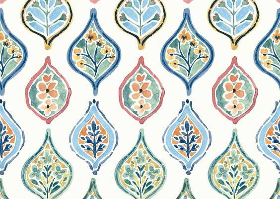 Please allow 1 - 2 weeks for samples to be delivered.From The Mediterranean collection by York Wallcoverings.Please note, Burke Decor does not accept wallpaper returns at this time. Why? Wallpaper is produced in batches (similar to tile) and due to dye-lot variations that occur based on when the rolls are produced, we