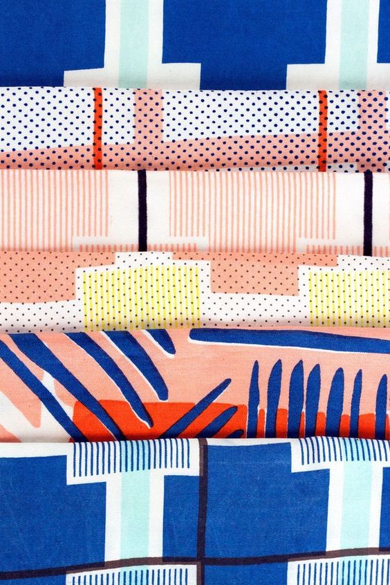 Textile designer Cassie Byrnes creates colorful, abstract patterns that she applies to collections of housewares, screen printed artwork, and clothing.