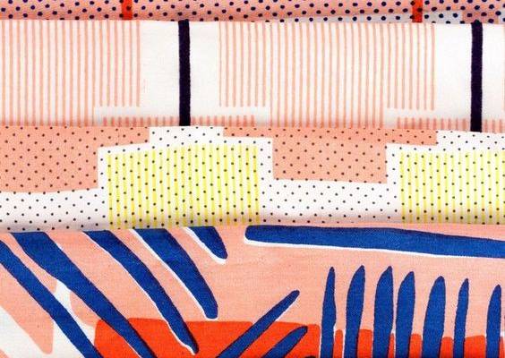 Textile designer Cassie Byrnes creates colorful, abstract patterns that she applies to collections of housewares, screen printed artwork, and clothing.