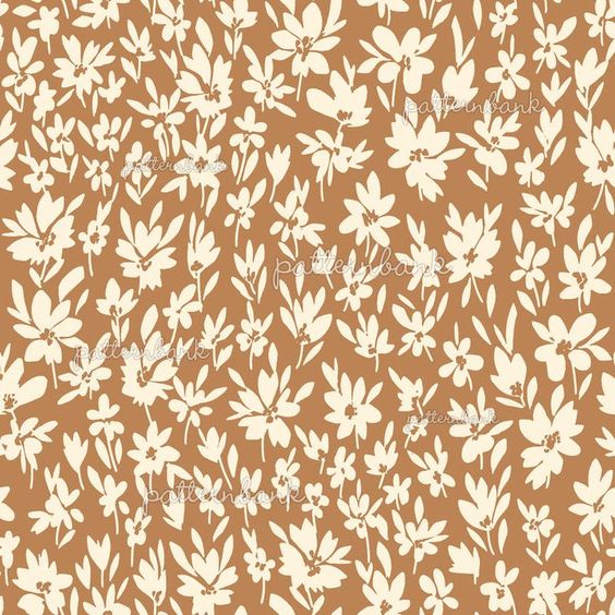 Seamless Pastel Ditsy Floral Print | The Pattern Lane | Brown floral pattern