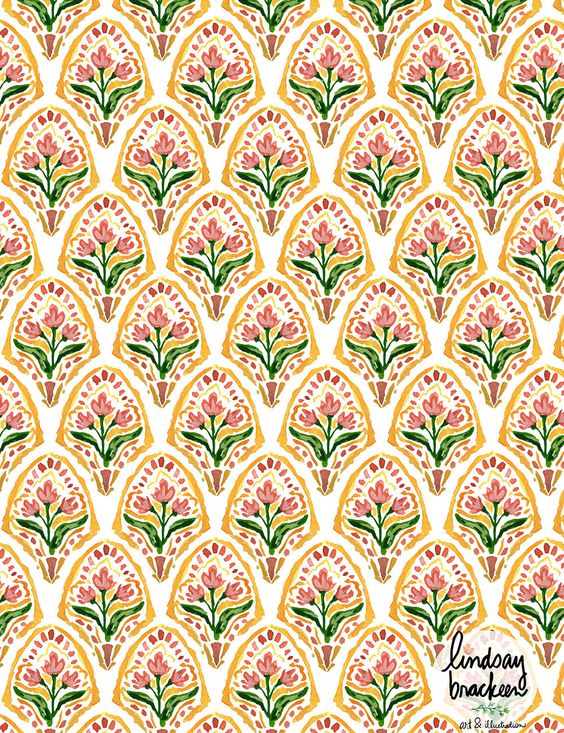 Boho Floral Pattern by Lindsay Brackeen © 2020