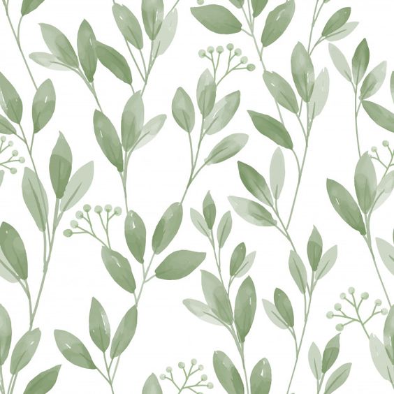 Premium Vector | Seamless pattern with cute leaves on white background.