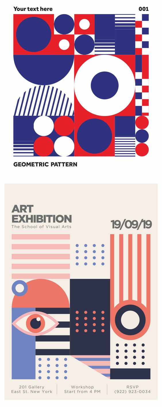 点线面蒙德里安包豪斯孟菲斯几何风格抽象拼接装饰画海报图案素材-淘宝网