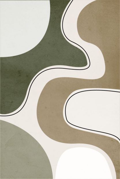 Poster art of curves and lines in soft colors. Create a relaxing vibe in your home with a simple yet stunning design. This is a great addition to your wall that will draw the eye of its audience. This is another artistic poster that you and your family will find calming and cozy.