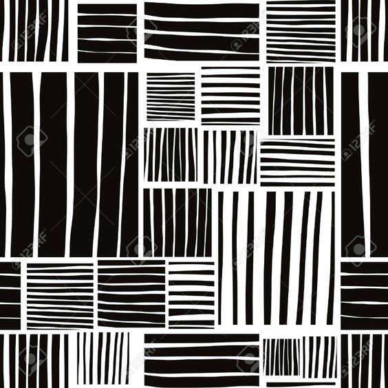Lignes corrigés seamless pattern, noir et blanc vecteur arrière-plan. Banque d’images – 30252654