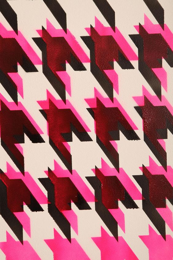 hounds tooth spray paint stencil !!