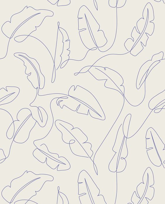 Minimal Line Tropical Wallpaper | Bobbi Beck | Bobbi Beck