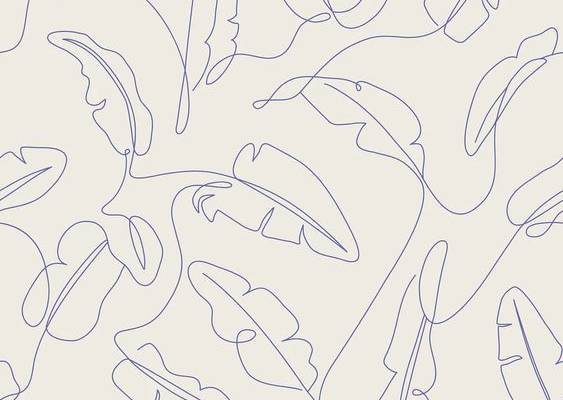 Minimal Line Tropical Wallpaper | Bobbi Beck | Bobbi Beck