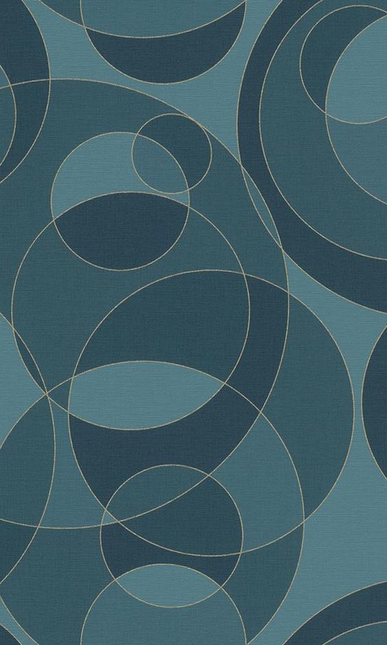 其中包括：geometric circles wallpaper, Blue Overlapping Circles Wallpaper R6225 | Geometric Home Interior