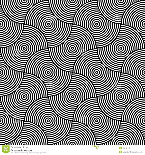 Black and White Psychedelic Circular Textile Stock Vector – Illustration of round, lines: 33242449