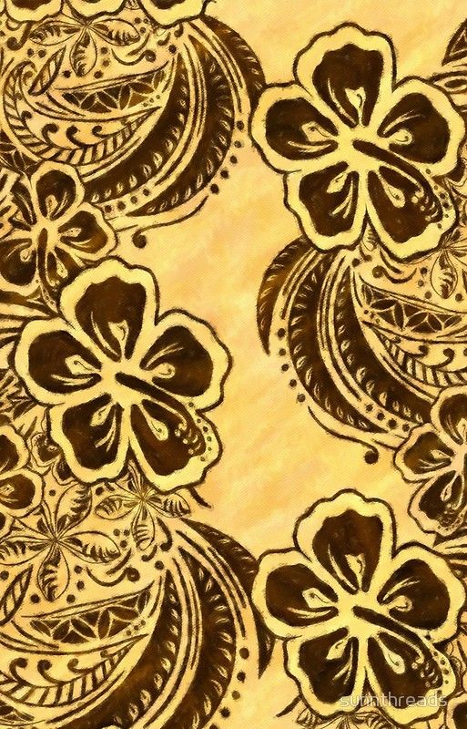 Polynesian Vintage Tapa Print