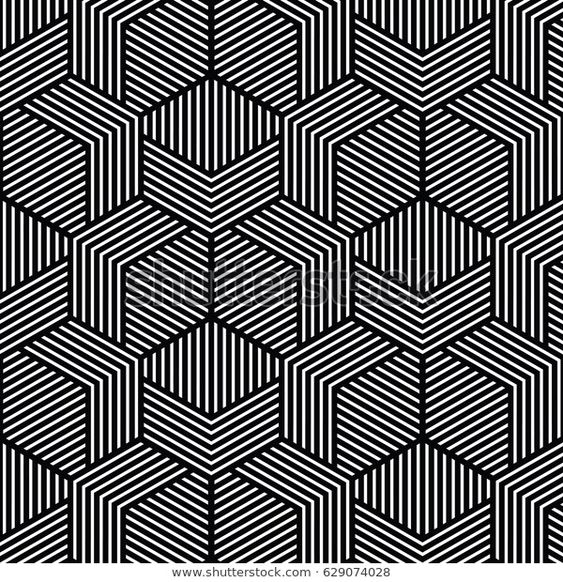 Vector de stock (libre de regalías) sobre Black White Geometric Pattern Abstract Vector629074028