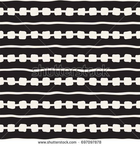 Seamless pattern with hand drawn lines. Abstract background with freehand brush strokes. Black and white grunge texture. Ornament for wrapping paper.