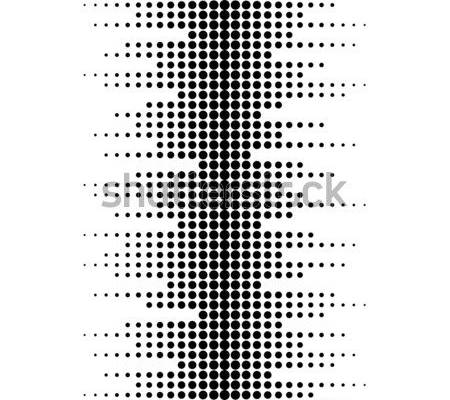 Vector monochrome seamless pattern. Dynamic visual effect, background with different sized dots. Black