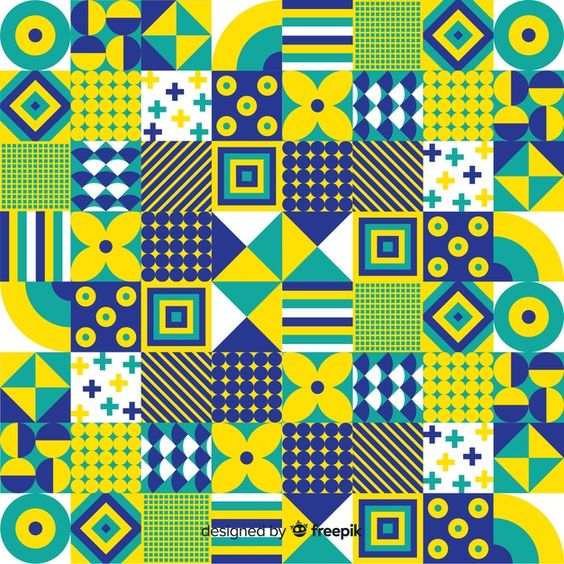Free Vector | Colorful decorative geometric mosaic background