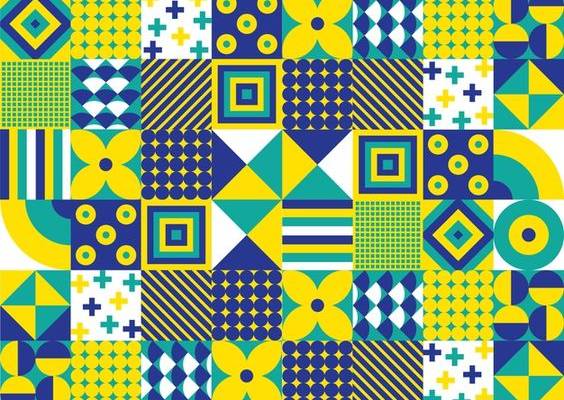 Free Vector | Colorful decorative geometric mosaic background