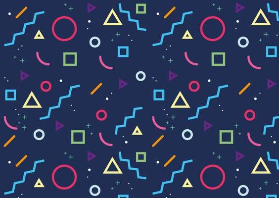 Geometric 80s pattern of doom by Signe Roswall 🙋 - Dribbble
