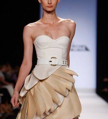 Project Runway season 5 designer Leanne Marshall shows her collection at Bryant Park for New York's Fashion Week.